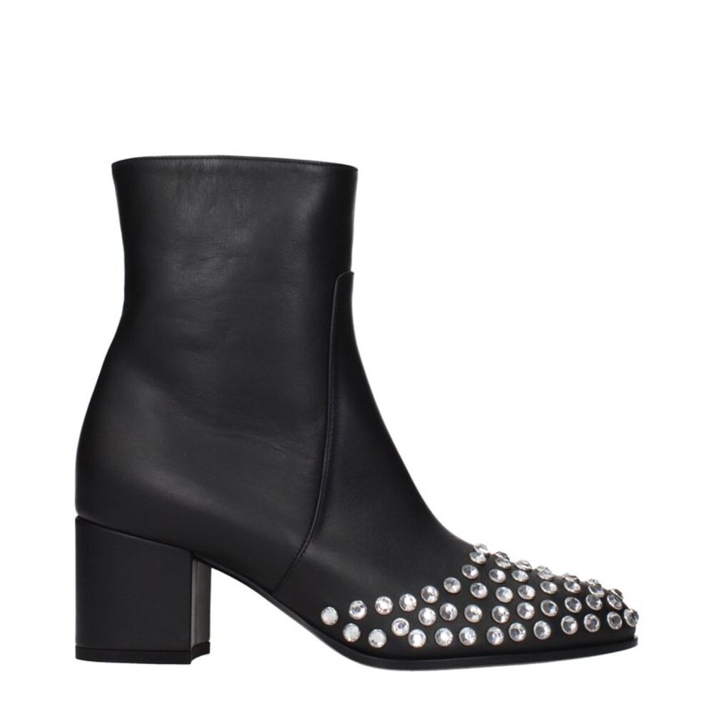 Alaïa Black Leather Ankle Women's Boots